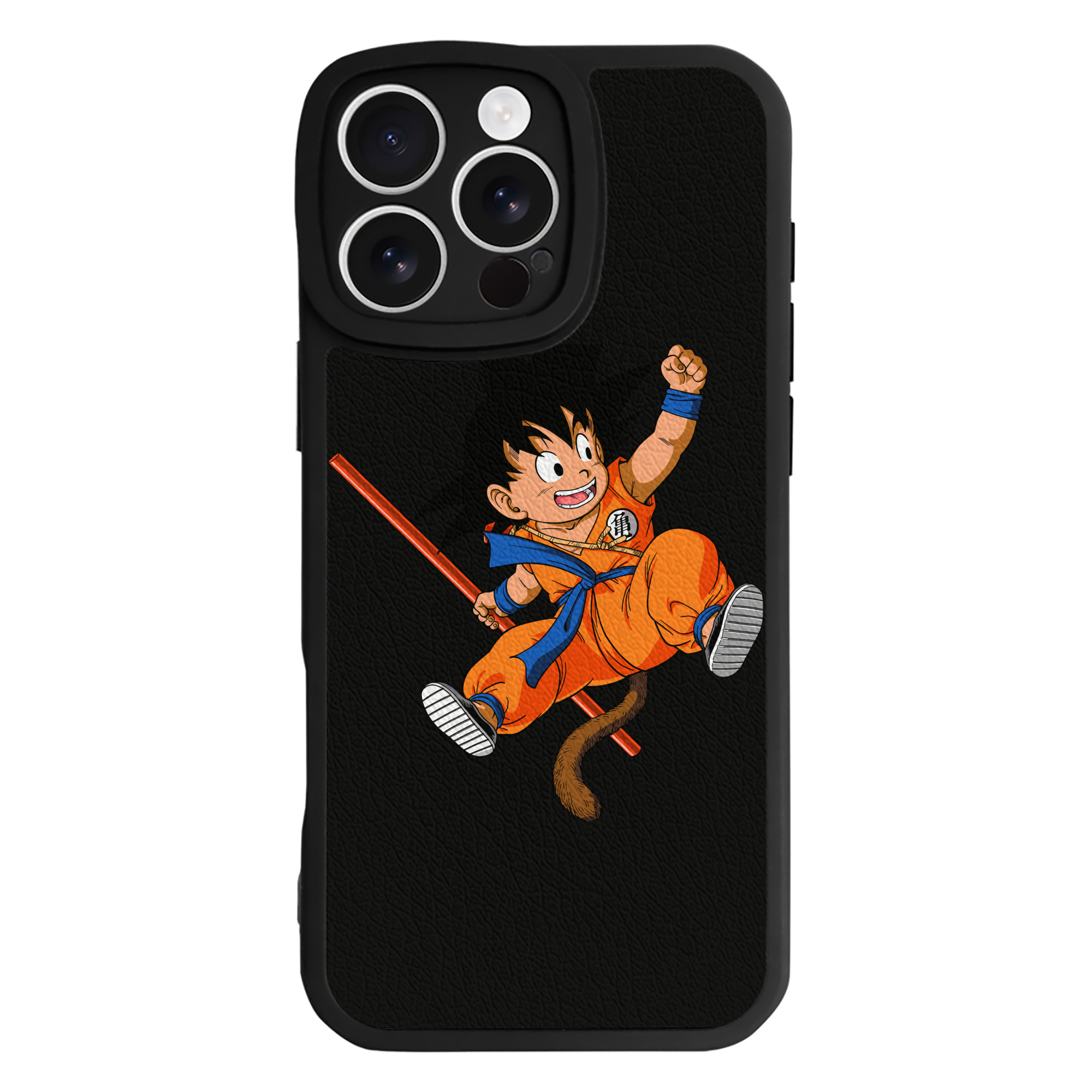（画像用） ドラゴンボール 孫悟空（そん ごくう）Son Goku カカロット DRAGON BALL Kakarotto 【iPhone 16シリーズ対応】シリコンスマホケース（レザー調） 材質：シリコン